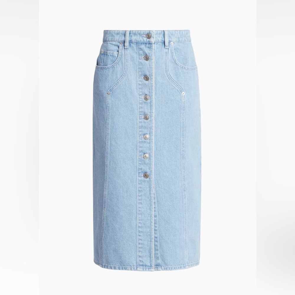 Isabelle Marant Etoile Denim Button-Front Midi Skirt
